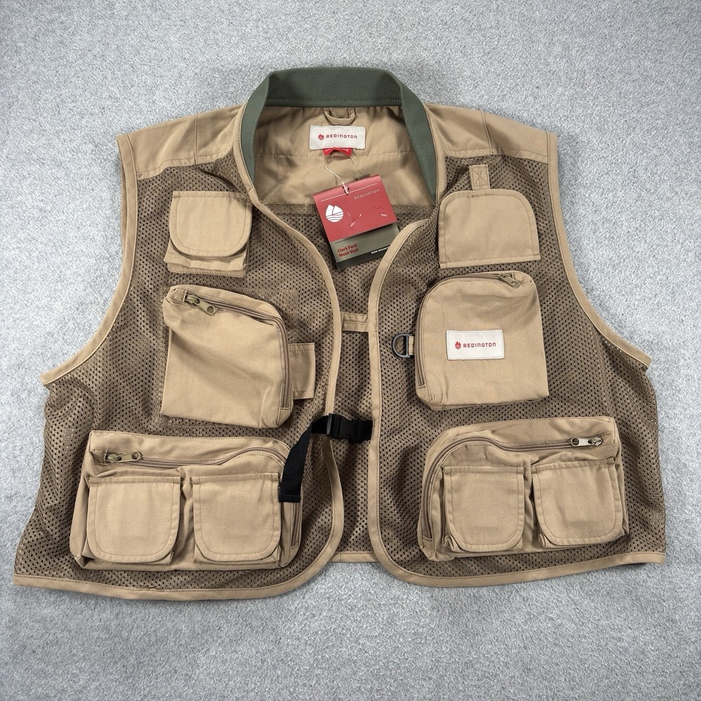 REDINGTON CLARK FORK MESH FLY FISHING VEST ADULT L/XL POCKET OUTDOORS